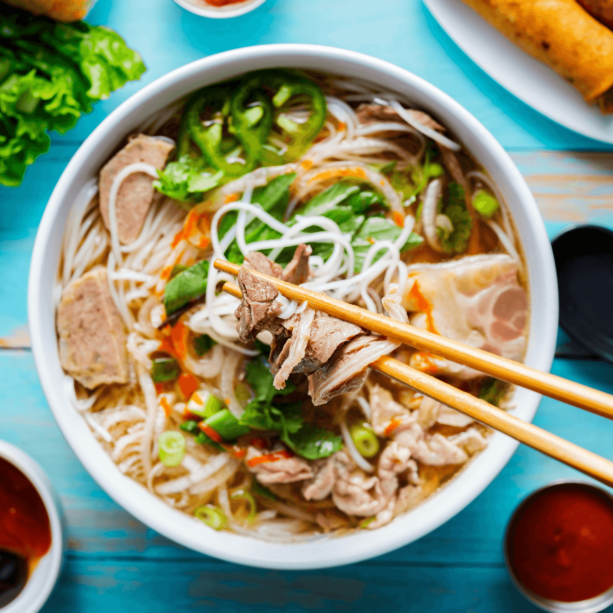 225. Phở Tái, Gân, Pho W/ Steak and Tendons.