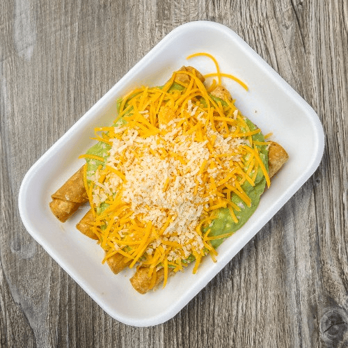 3 CHICKEN ROLL TACOS.