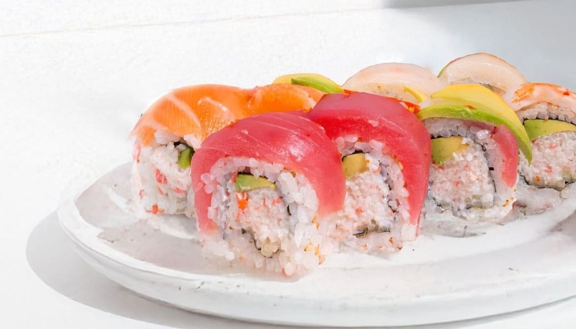 C3 Rainbow Roll/ Raw Fish.