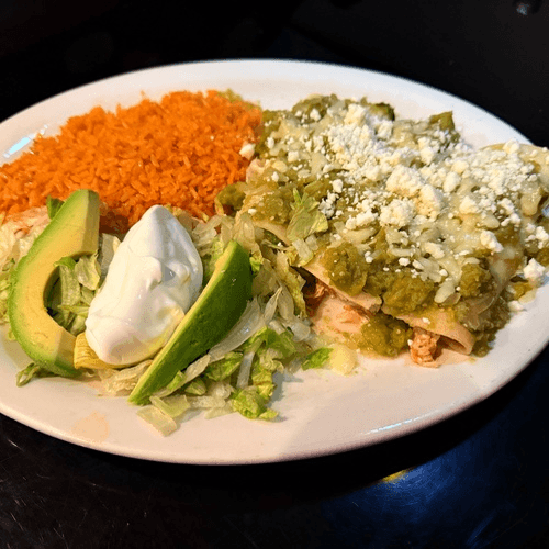 Enchiladas Verdes.