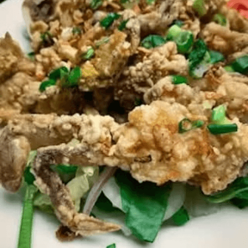 Cua Lột Rang Muối - Basking on Sandy Beach.