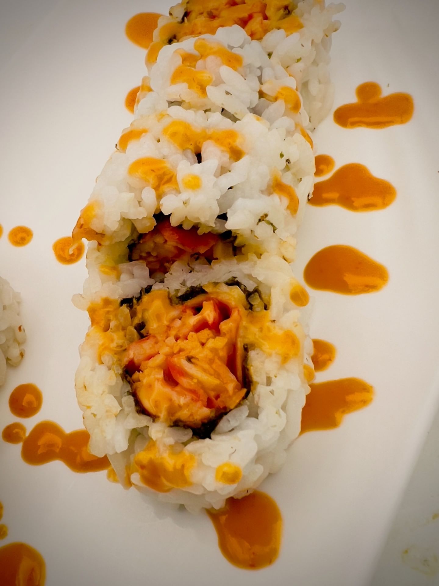 (Off) Spicy crab roll.
