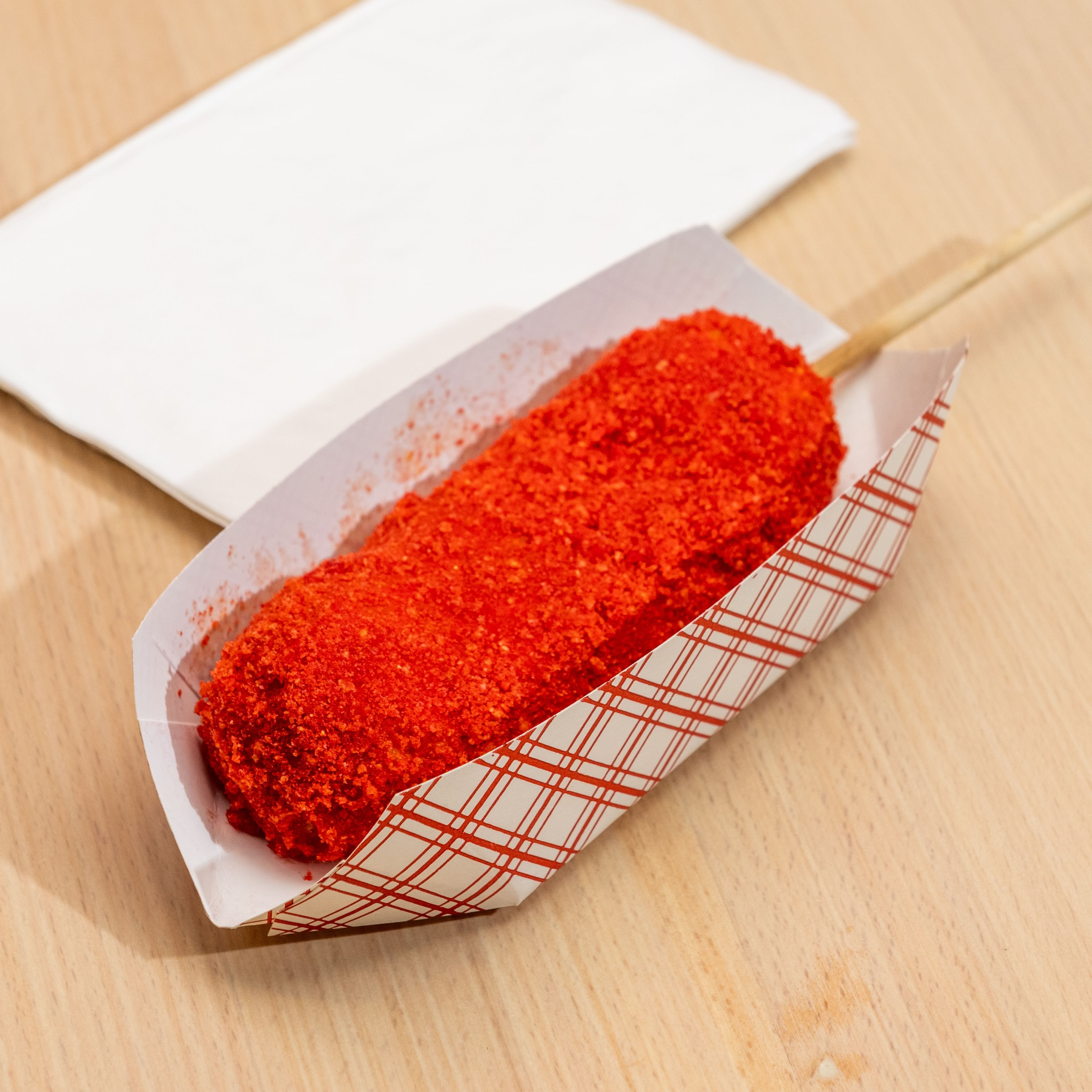 Flamin Hot Cheetos Dog.