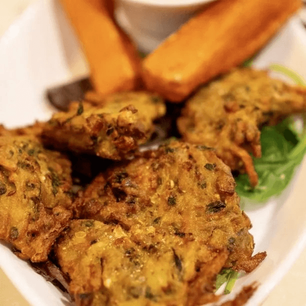Vegetable pakoras.