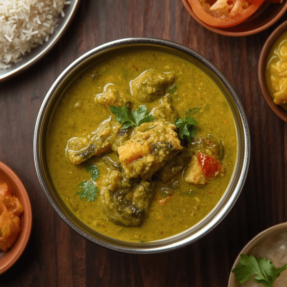 Hariyali Fish Curry.