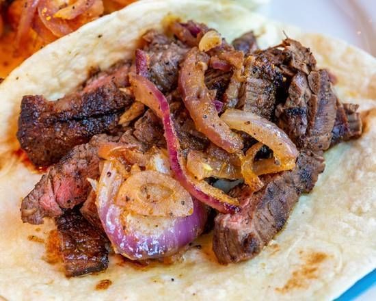 Aged Skirt Steak Taco.