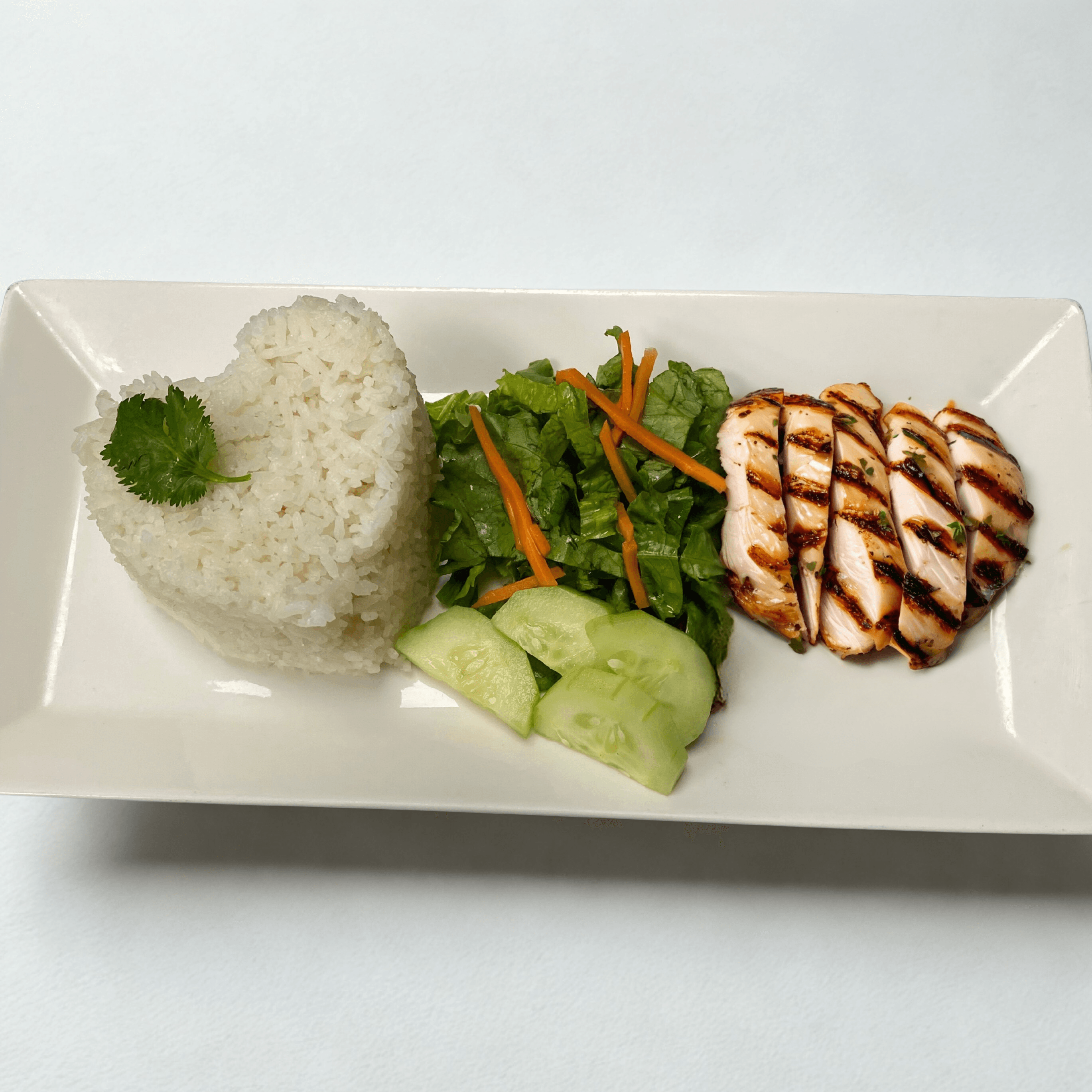 Kids R2 Grilled Chicken Rice Plate.