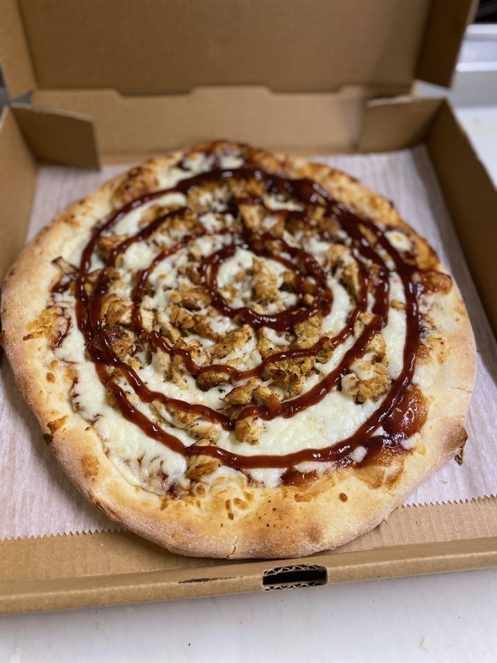 BBQ Chicken Pizza.