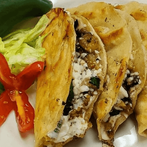 Spicy Vegetarian Mexican Quesadillas.