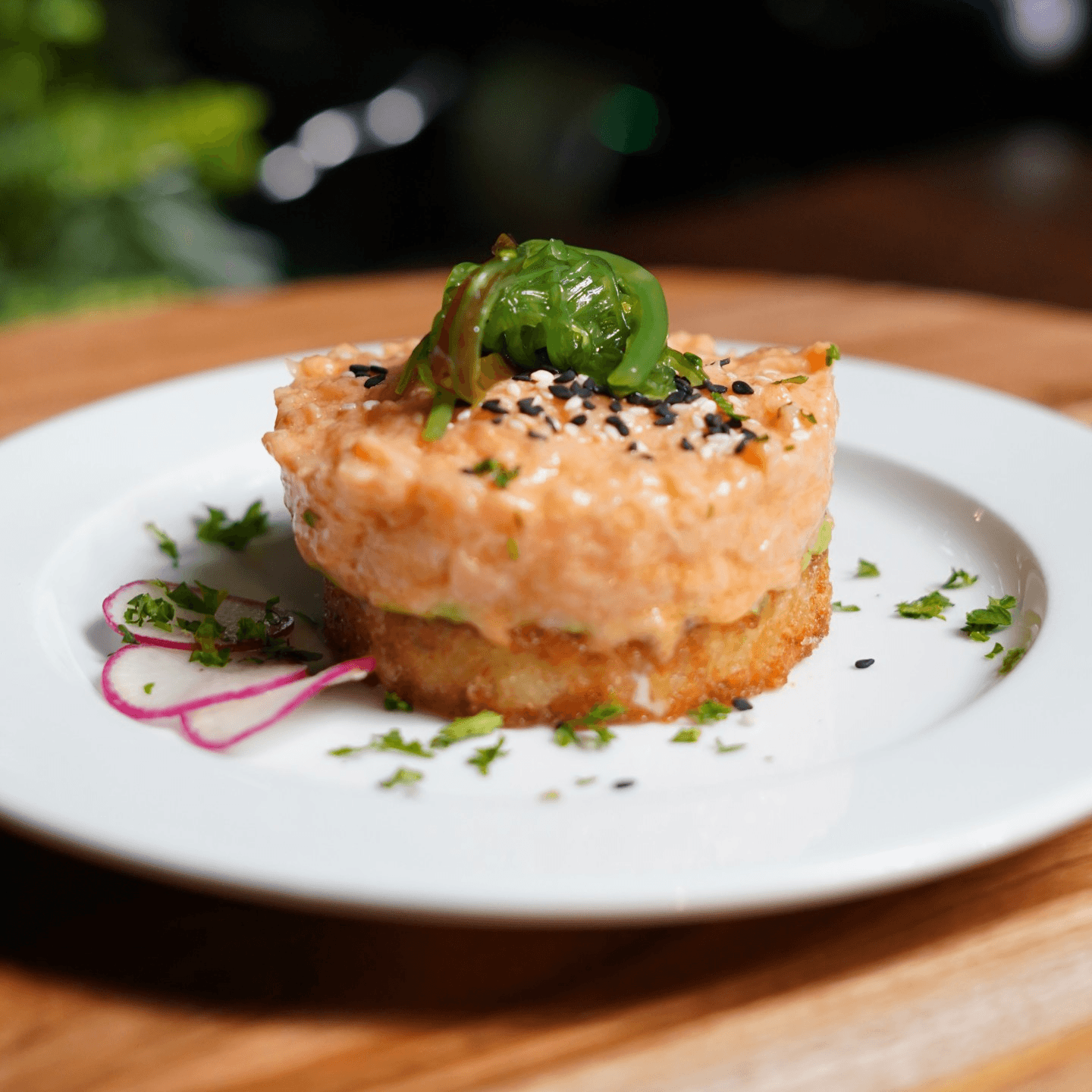 Salmon Tartare Elegance on a Plate
