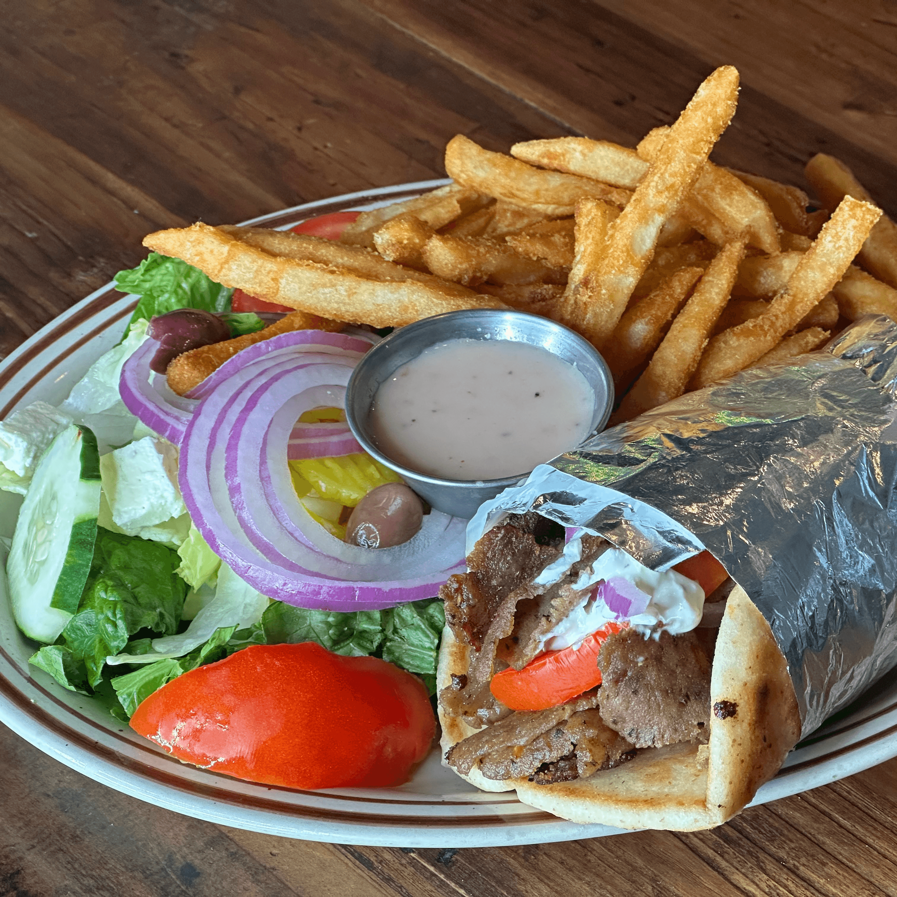Traditional Gyro Wrap.