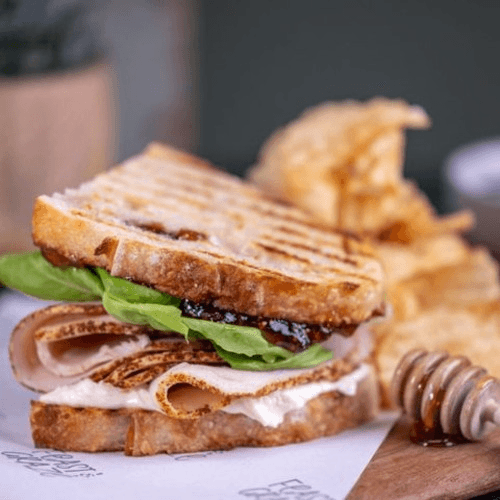 Turkey, Fig & Goat Sandwich.