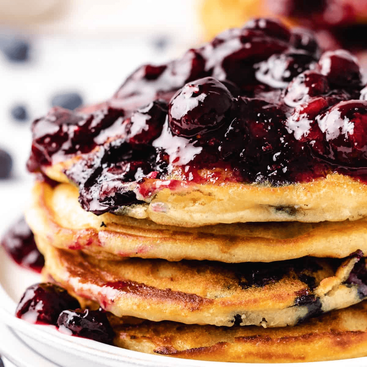 BLUEBERRY PANCAKES.