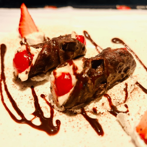 Mini Chocolate Cannoli.