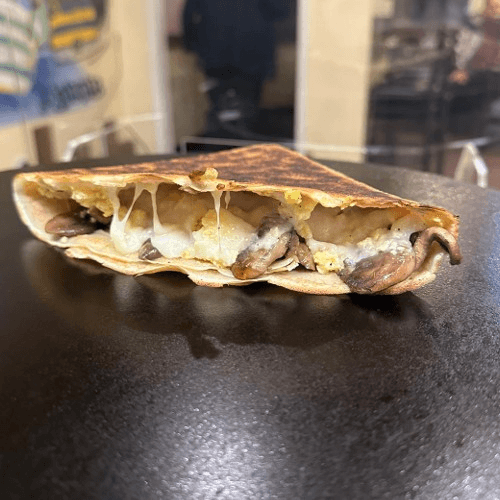 Cheese, Eggs and Mushrooms Crepe