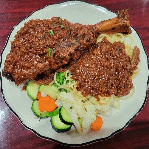 Braised Lamb Shank Special.