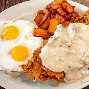 CF Steak and Eggs.