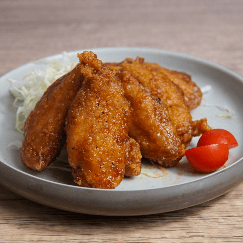 Fried Chicken (Jidori) Wings　手羽先揚げ.