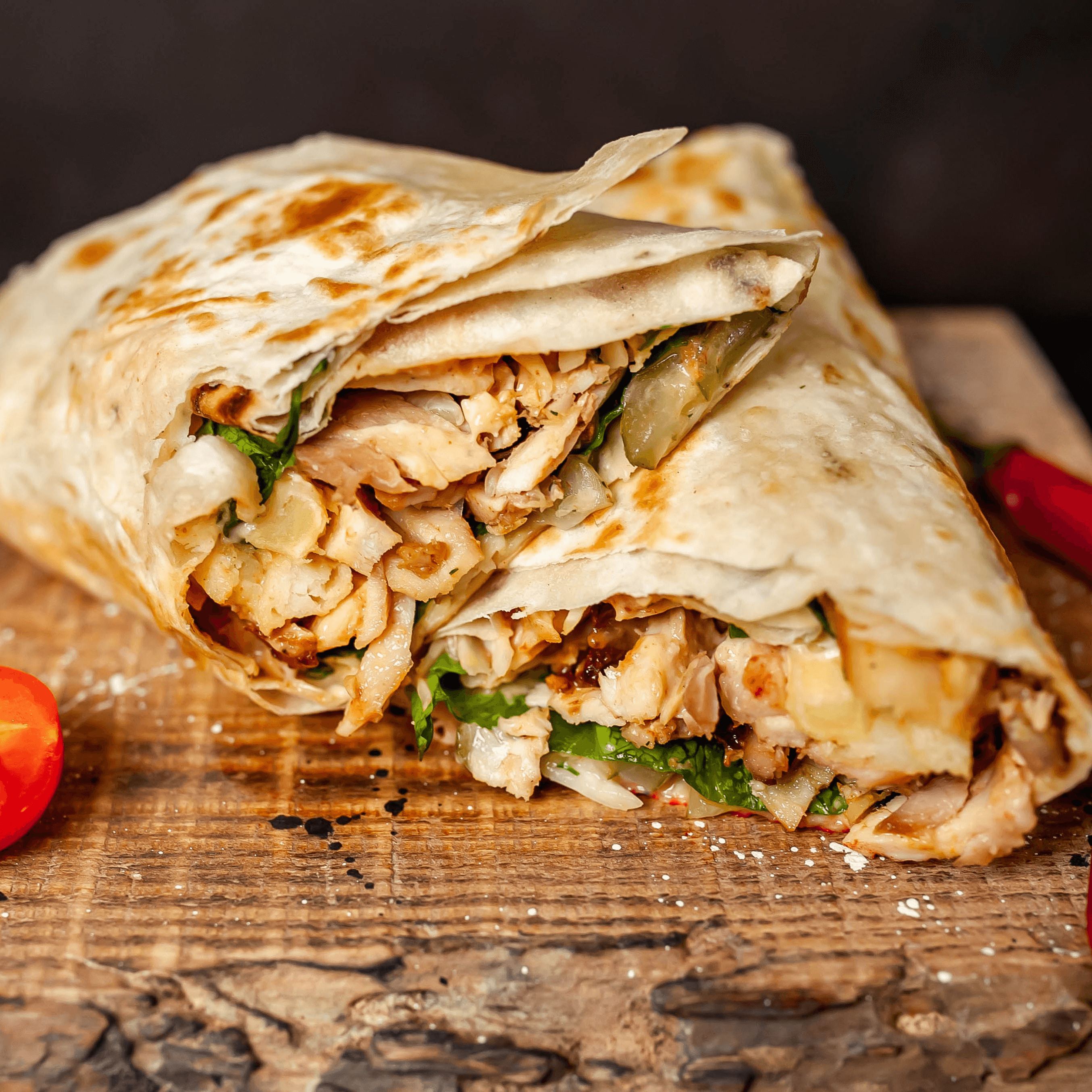Chicken Afra Wrap.