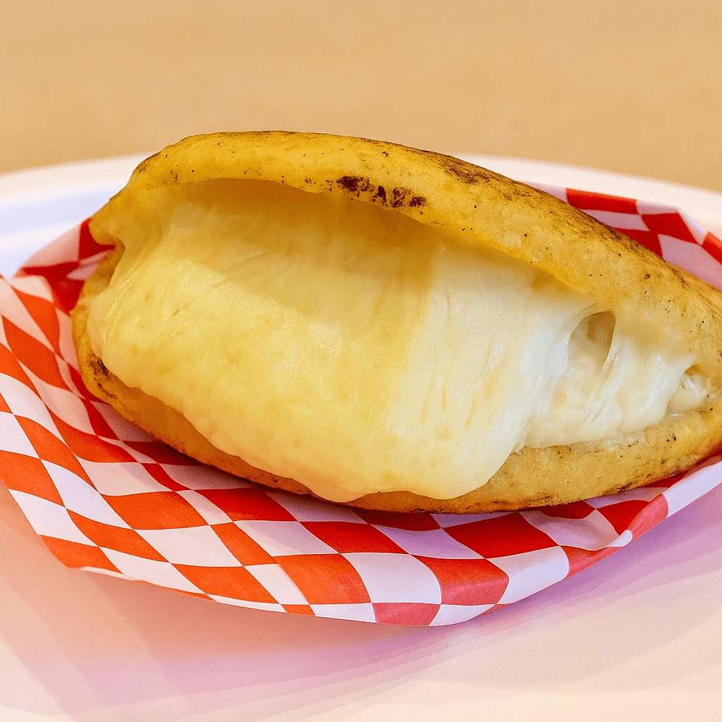 Cheese Arepa - Arepa de Queso de Mano.