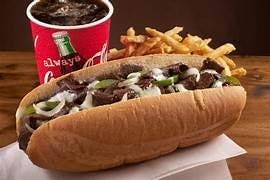7" Cheese Steak Combo (Lunch).