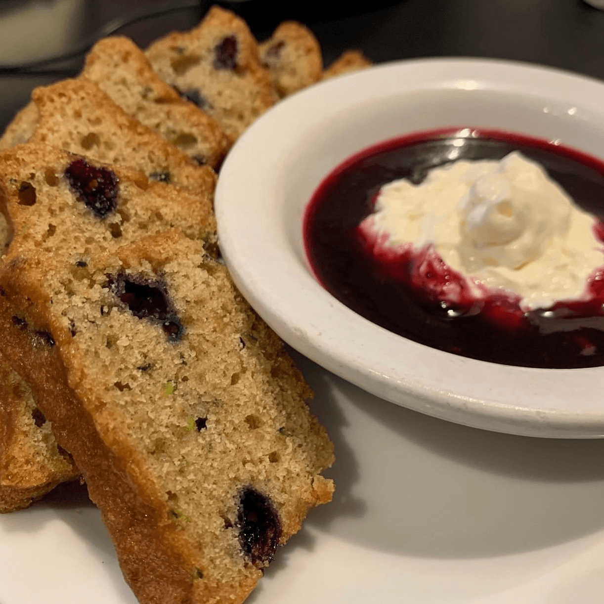 Huckleberry Zucchini Bread Appetizer.