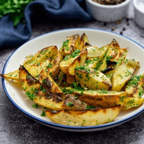 GREEK-STYLE ROASTED POTATOES.