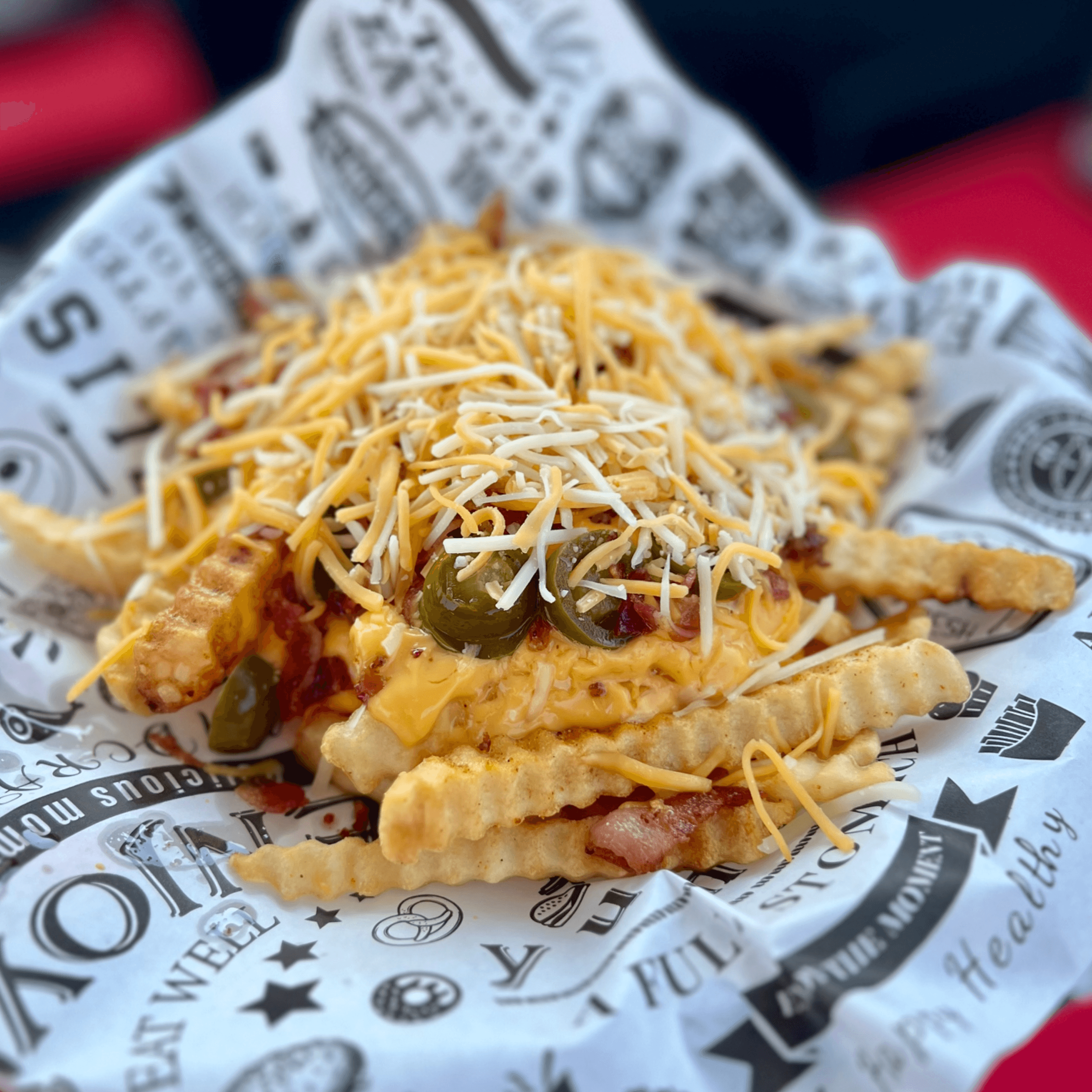 Loaded Jalapeño Cheese Fries.