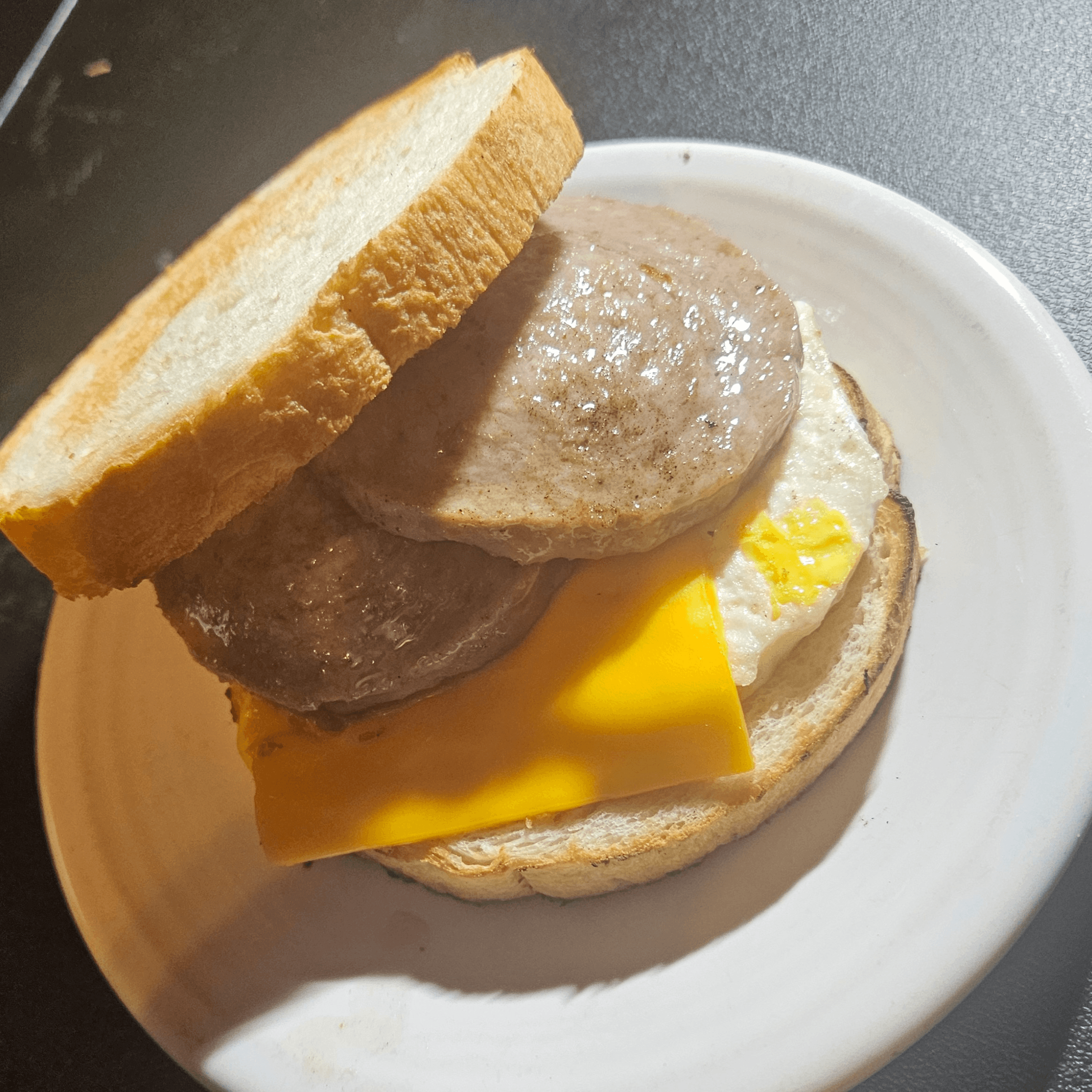 Sausage Breakfast Sandwich.