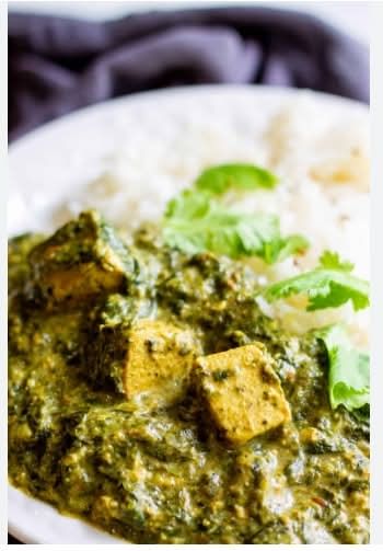 Palak Paneer (Saag Paneer).