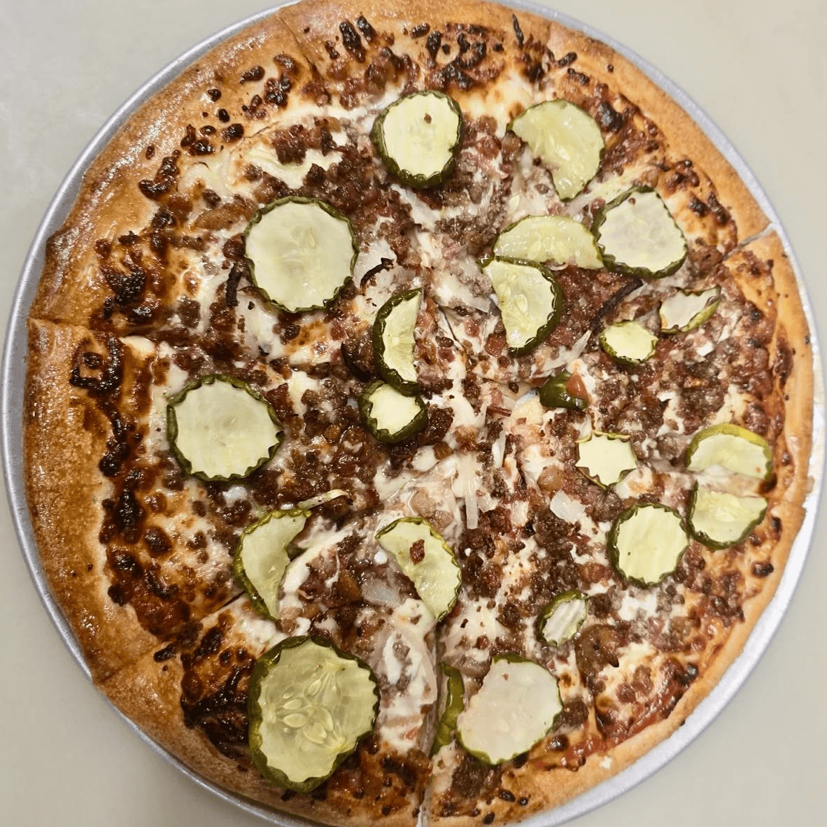 LG Cheesy-Burger Pizza.