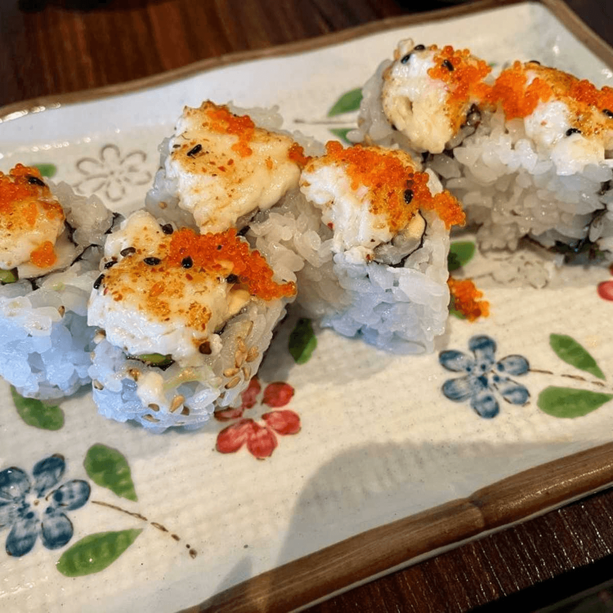 Baked Spicy Scallop Roll.