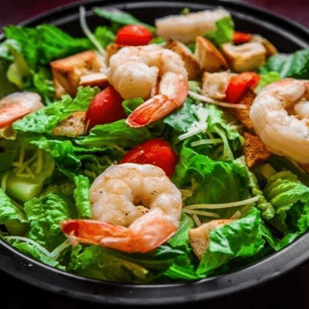 Caesar Salad with Shrimp.