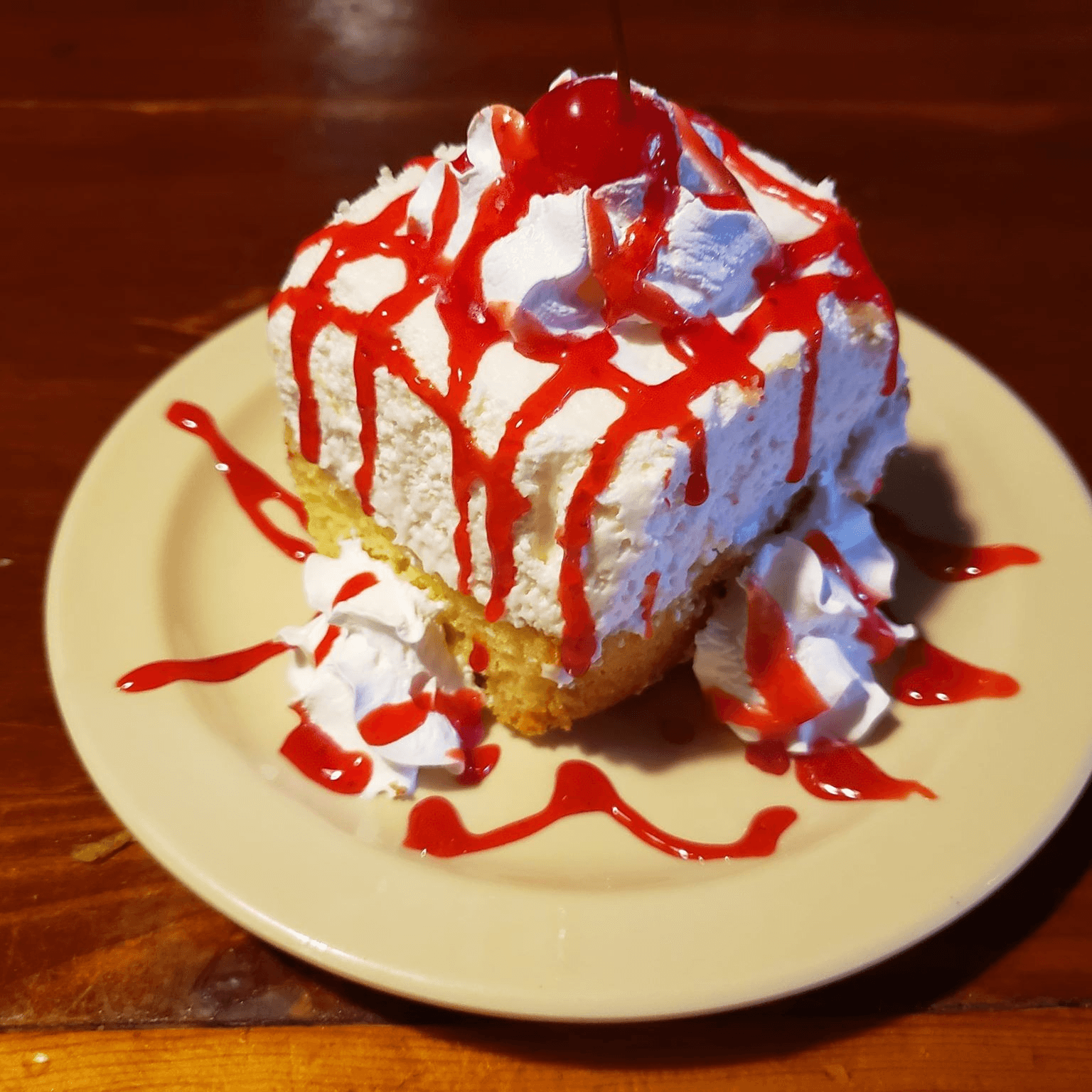 Crazy Alan's Strawberry Pudding Cake.