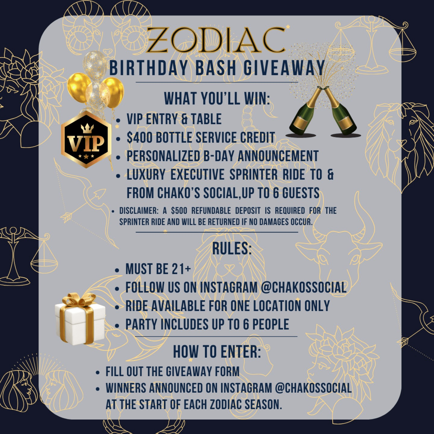 Zodiac Birthday Bash Giveaway