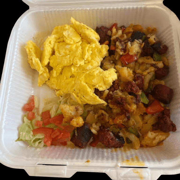 Papas con Chorizo and Eggs.