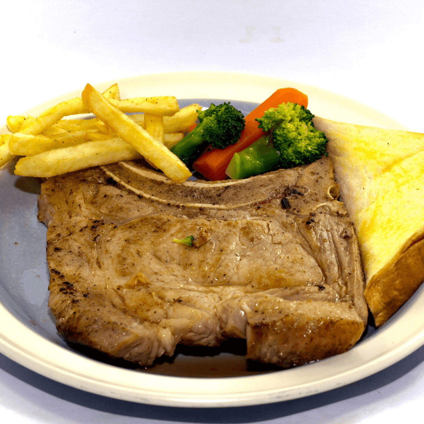 Sirloin Perfection with Crispy Fries & Toast