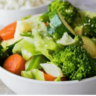 Steamed Vegetables.