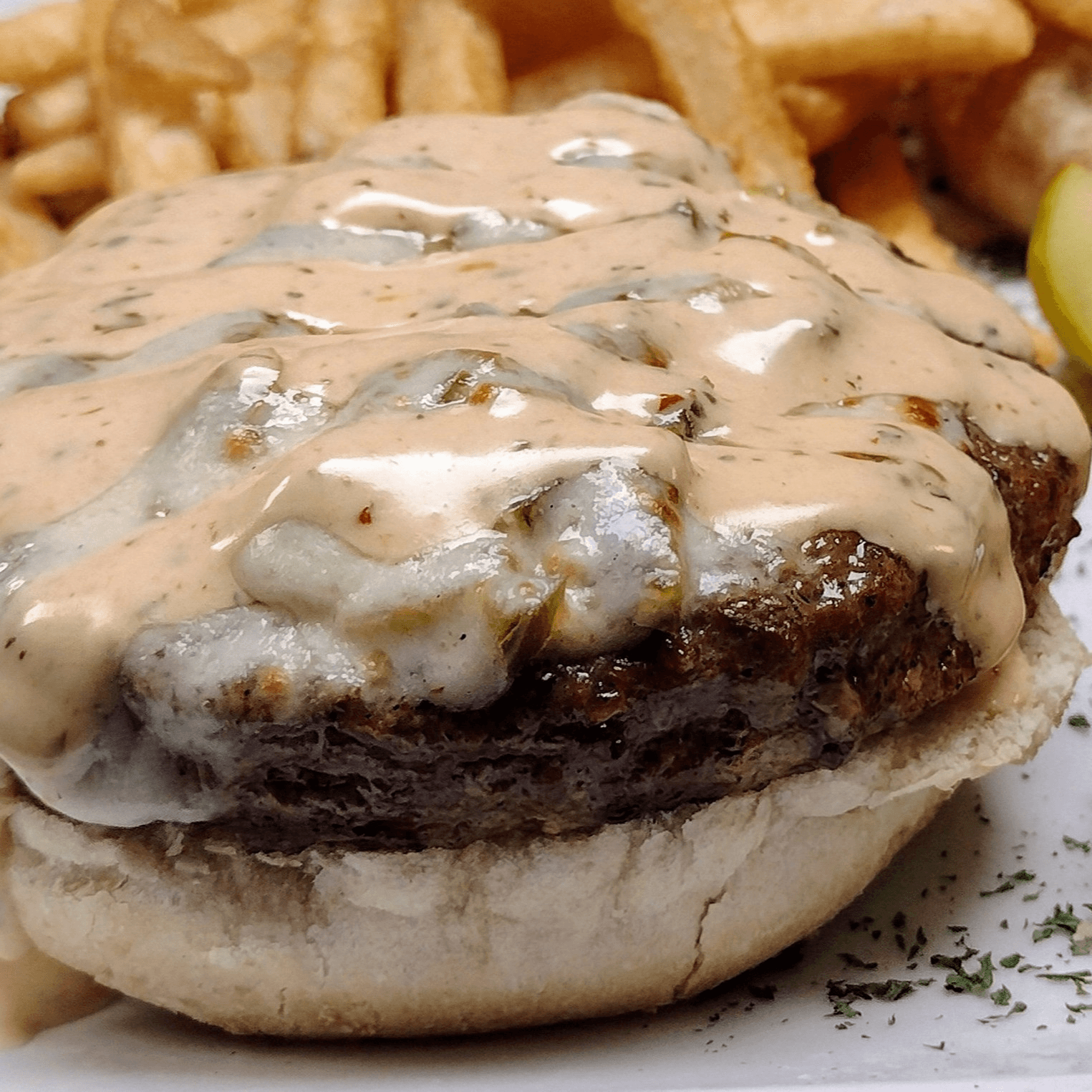 Sweet And Spicy Chipotle Burger.