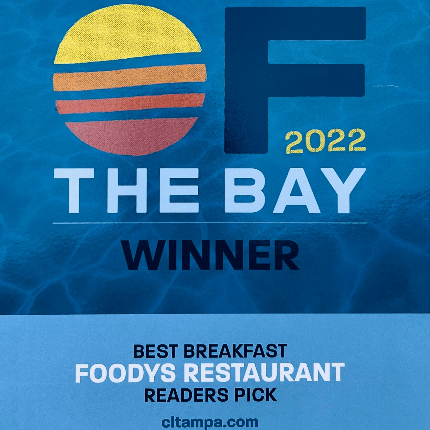 WINNER "BEST BREAKFAST RESTAURANT" IN TAMPA 2022