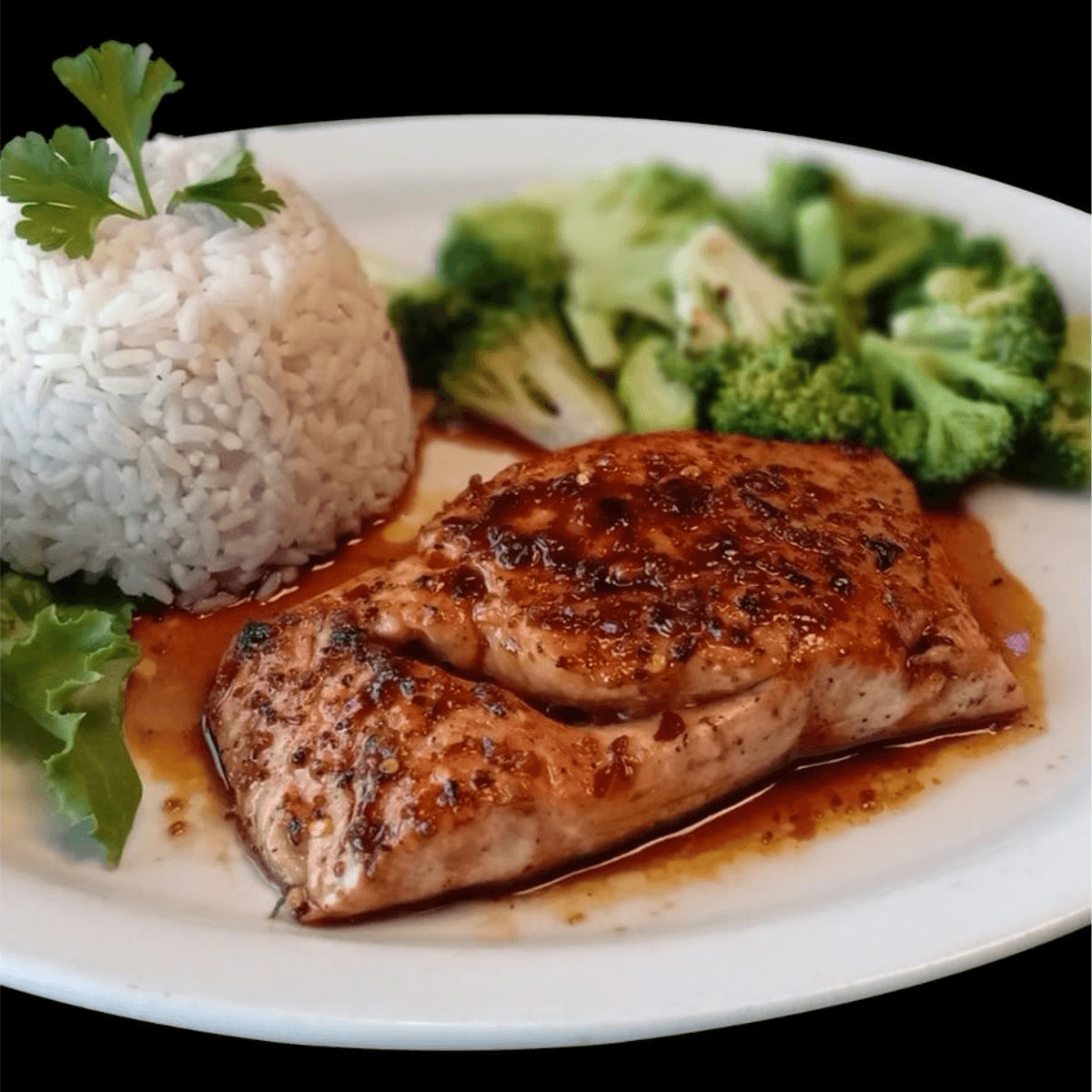 Honey Glazed Salmon.