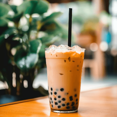 Vietnamese Iced Coffee with Boba.