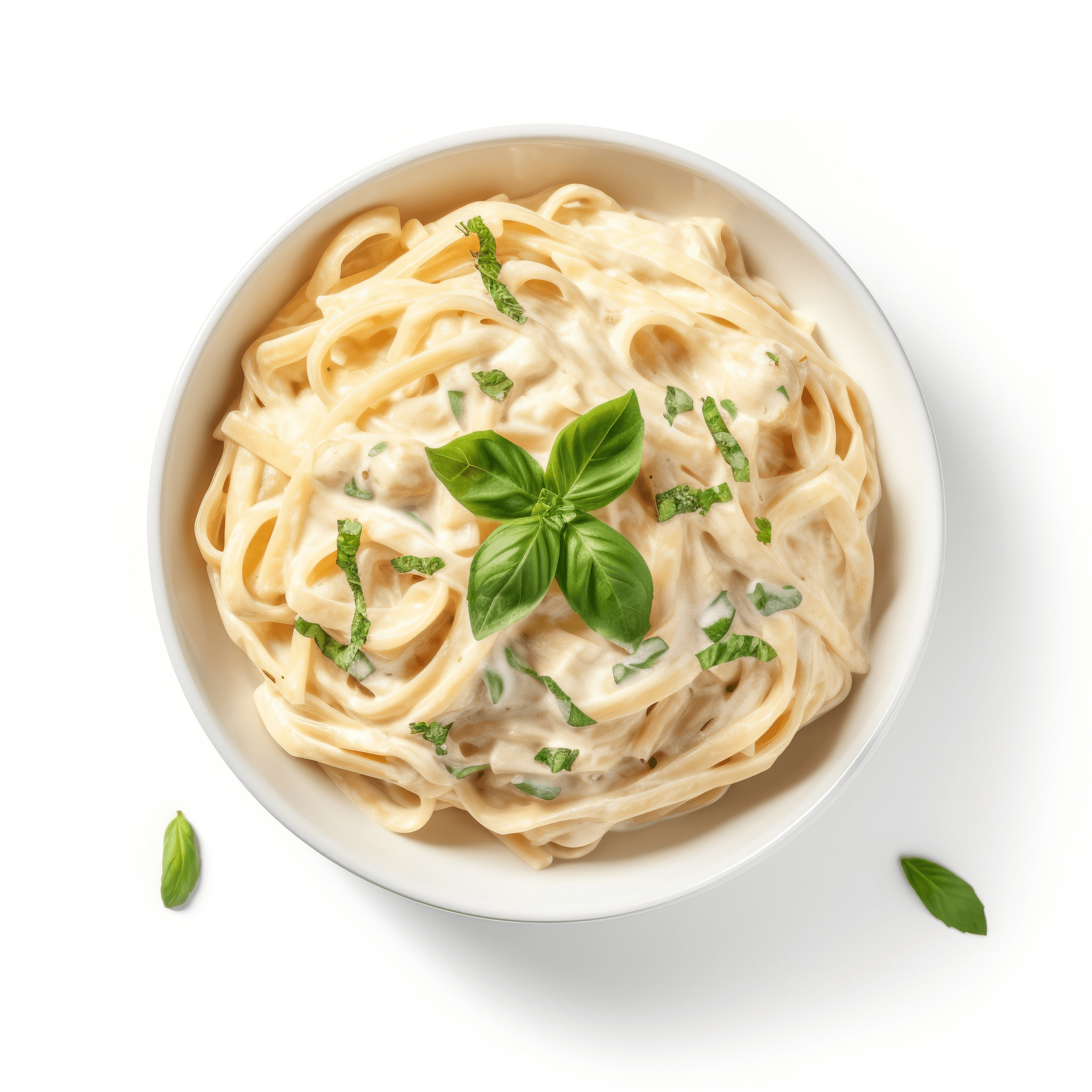 Chicken alfredo pasta.