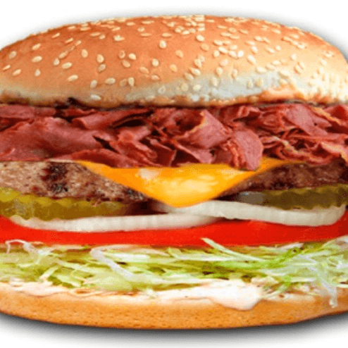 1/4 Lb Pastrami Cheeseburger.