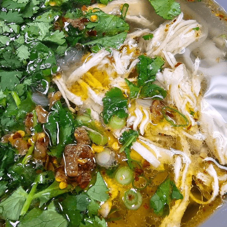 Khao Piak Sen Chicken Noodle Soup.