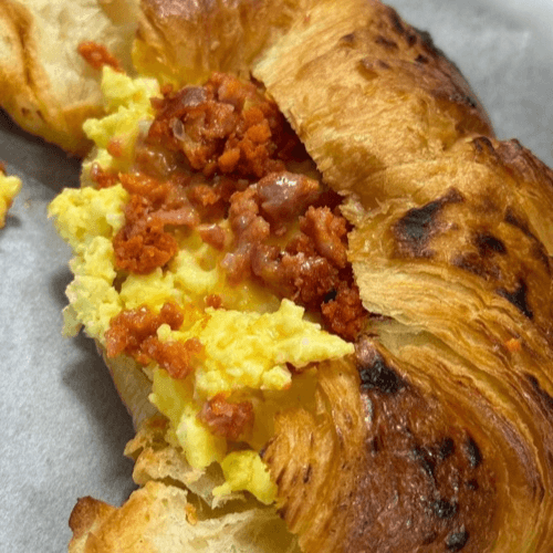 Stuffed Croissant Breakfast Sandwich.