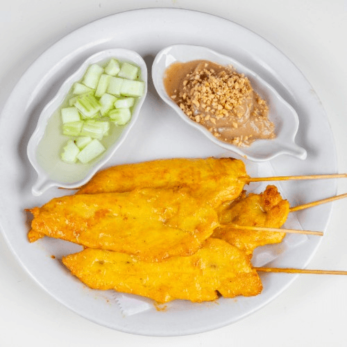 5. Chicken Satay - 4 pieces.