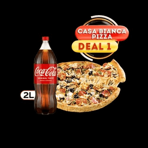 Large 16" Pizza with 3 Toppings & 2 Ltr Soda.