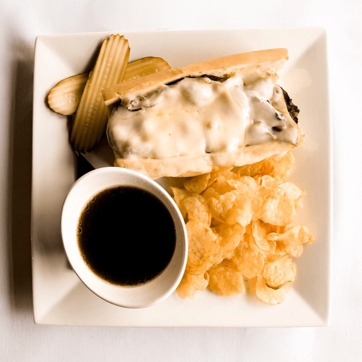 Caffè French Dip Sandwich.