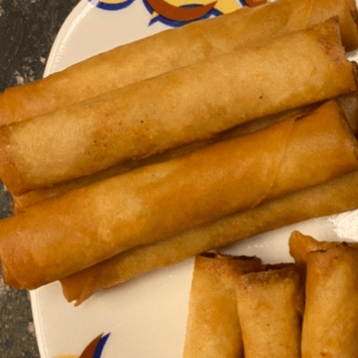 Veggie spring rolls.